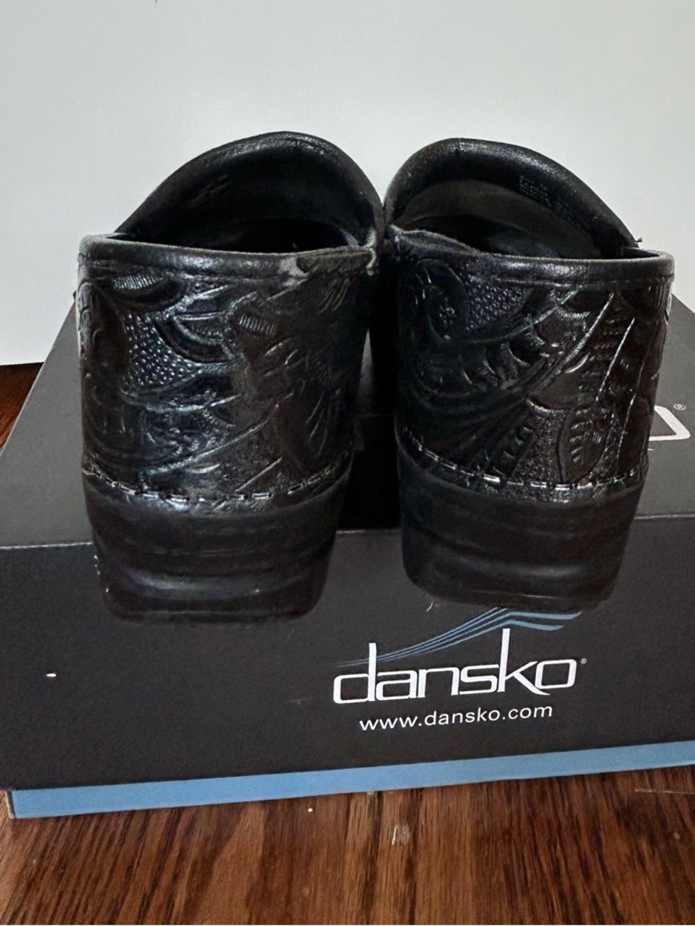 Dansko black Professional Tooled Leather Clogs - Picture 4 of 9